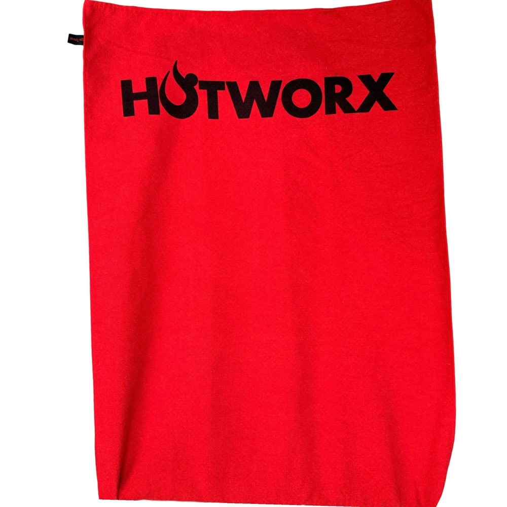 Hotworx Yoga Towel Red Non-Slip Grip Hot Yoga Gym Workout 76x29 P46